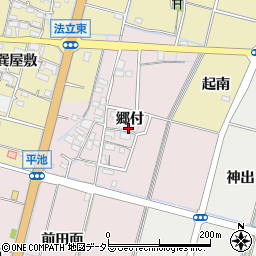 愛知県稲沢市平和町平池周辺の地図