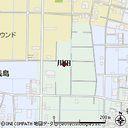 愛知県稲沢市中之庄町川田周辺の地図