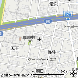 愛知県清須市朝日弥生25周辺の地図