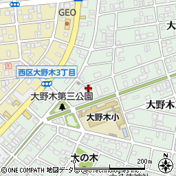 大野木コミュニティセンター周辺の地図