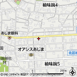 中日新聞味鋺鳥居新聞店周辺の地図