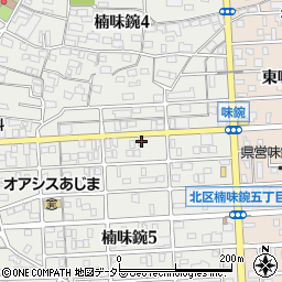 愛知県名古屋市北区楠味鋺5丁目2007周辺の地図