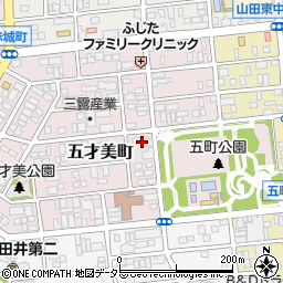 愛知県名古屋市西区五才美町202周辺の地図