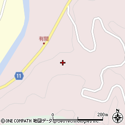 愛知県豊田市有間町峰垣戸周辺の地図