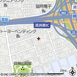 愛知県清須市朝日（貝塚）周辺の地図