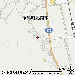 北岡本公民館周辺の地図