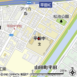 名古屋市役所教育委員会　平田地域スポーツセンター周辺の地図