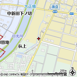 愛知県稲沢市平和町法立柳場周辺の地図