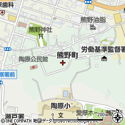 愛知県瀬戸市熊野町周辺の地図