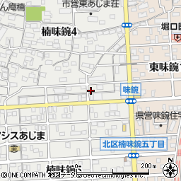 愛知県名古屋市北区楠味鋺4丁目1502周辺の地図