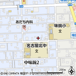 愛知県名古屋市北区中味鋺3丁目1115周辺の地図