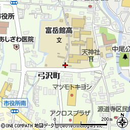 静岡県富士宮市弓沢町周辺の地図