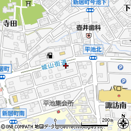 愛知県尾張旭市新居町上の田周辺の地図