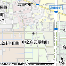 愛知県稲沢市中之庄元屋敷町32周辺の地図