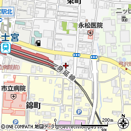 ポレスターブロードシティ富士宮管理員室周辺の地図