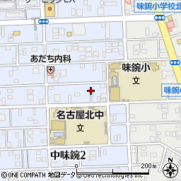 愛知県名古屋市北区中味鋺3丁目1112周辺の地図