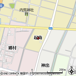 愛知県稲沢市平和町法立起南周辺の地図