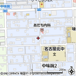 愛知県名古屋市北区中味鋺3丁目120周辺の地図