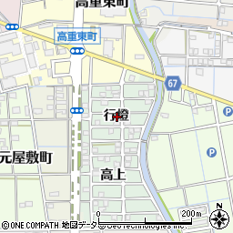 愛知県稲沢市中之庄町行燈周辺の地図