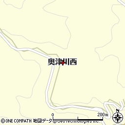 岡山県苫田郡鏡野町奥津川西周辺の地図