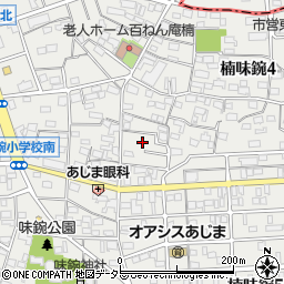 愛知県名古屋市北区楠味鋺4丁目121周辺の地図