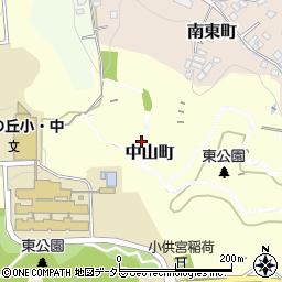 愛知県瀬戸市中山町周辺の地図