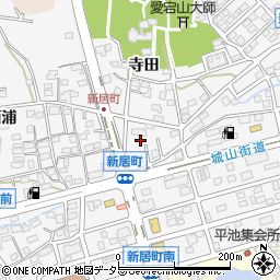 愛知県尾張旭市新居町周辺の地図