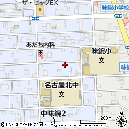 愛知県名古屋市北区中味鋺3丁目1111周辺の地図