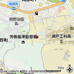 愛知県瀬戸市西権現町周辺の地図