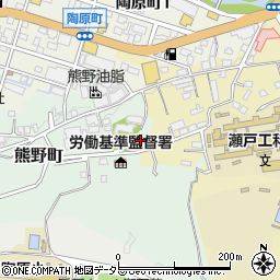 愛知県瀬戸市熊野町16周辺の地図