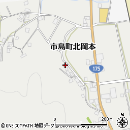 兵庫県丹波市市島町北岡本117周辺の地図