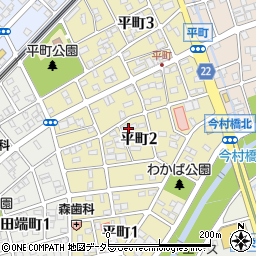 愛知県瀬戸市平町周辺の地図