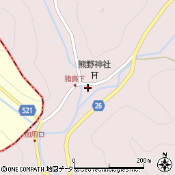 京都府京丹波町（船井郡）猪鼻（宮ノ下）周辺の地図