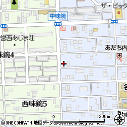 愛知県名古屋市北区中味鋺3丁目202-1周辺の地図
