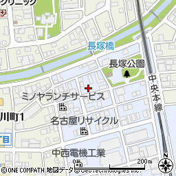 愛知県春日井市長塚町1丁目25周辺の地図