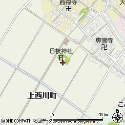 滋賀県彦根市上西川町周辺の地図