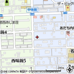 愛知県名古屋市北区中味鋺3丁目234周辺の地図
