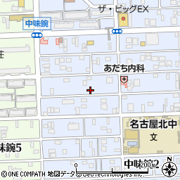 愛知県名古屋市北区中味鋺3丁目225周辺の地図