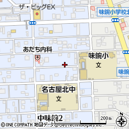愛知県名古屋市北区中味鋺3丁目1014周辺の地図