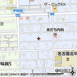 愛知県名古屋市北区中味鋺3丁目216周辺の地図