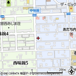 愛知県名古屋市北区中味鋺3丁目202周辺の地図
