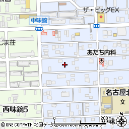 愛知県名古屋市北区中味鋺3丁目227周辺の地図