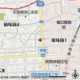 愛知県名古屋市北区楠味鋺4丁目1607周辺の地図