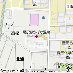 稲沢ぽかぽか温泉周辺の地図