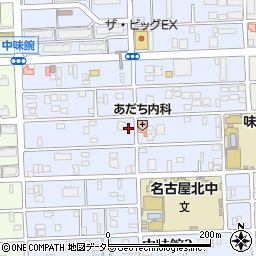 愛知県名古屋市北区中味鋺3丁目221周辺の地図