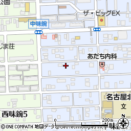 愛知県名古屋市北区中味鋺3丁目213周辺の地図