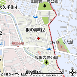 愛知県尾張旭市根の鼻町周辺の地図