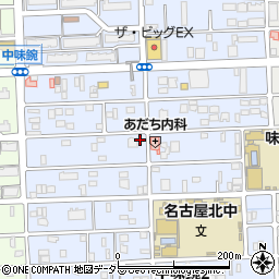 愛知県名古屋市北区中味鋺3丁目221-1周辺の地図
