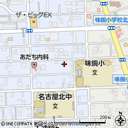 愛知県名古屋市北区中味鋺3丁目1008周辺の地図