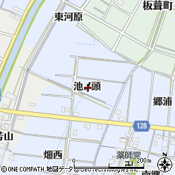 愛知県稲沢市西溝口町池ノ頭周辺の地図